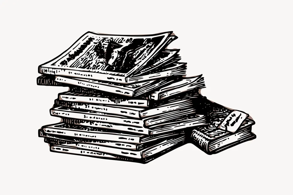 Stack of books ready for reading